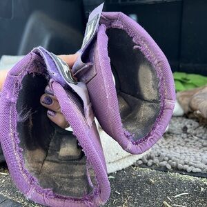 Size medium classic equine bell boots plum